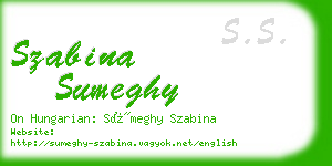 szabina sumeghy business card